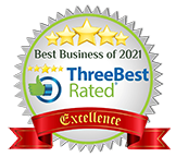 5 Stars | Best Business of 2021 | ThreeBest Rated | Excellence